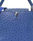 Ostrich Capucines MM Saphir