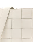 Lambskin Maxi Intrecciato Cassette Messenger Chalk