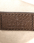 GG Supreme Monogram Textured Calfskin Web Small Attache Shoulder Bag Beige Ebony New Acero
