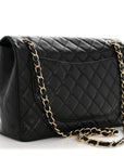Caviar Maxi Single Flap Black