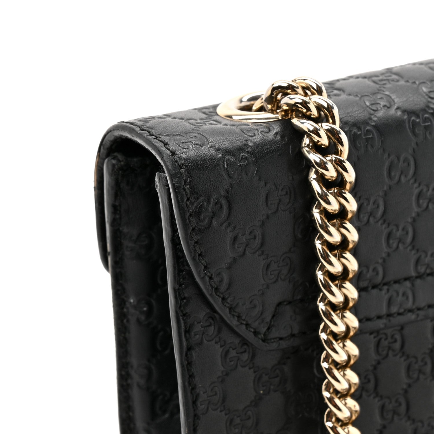 MicroGCCIssima Mini Emily Chain Shoulder Bag Black