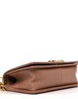 Caviar Chevron Quilted Medium Boy Flap Dark Beige