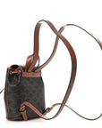 Triomphe Canvas Calfskin Mini Folco Backpack Tan