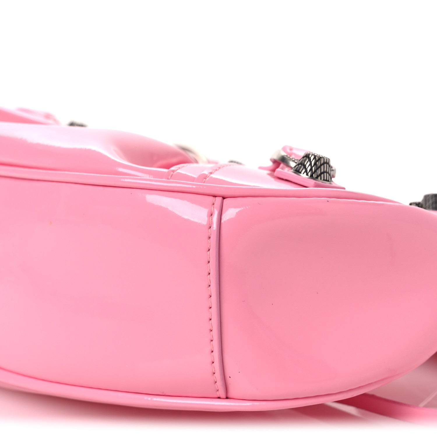 Patent Faux Leather Le Cagole Shoulder Bag XS Sweet Pink