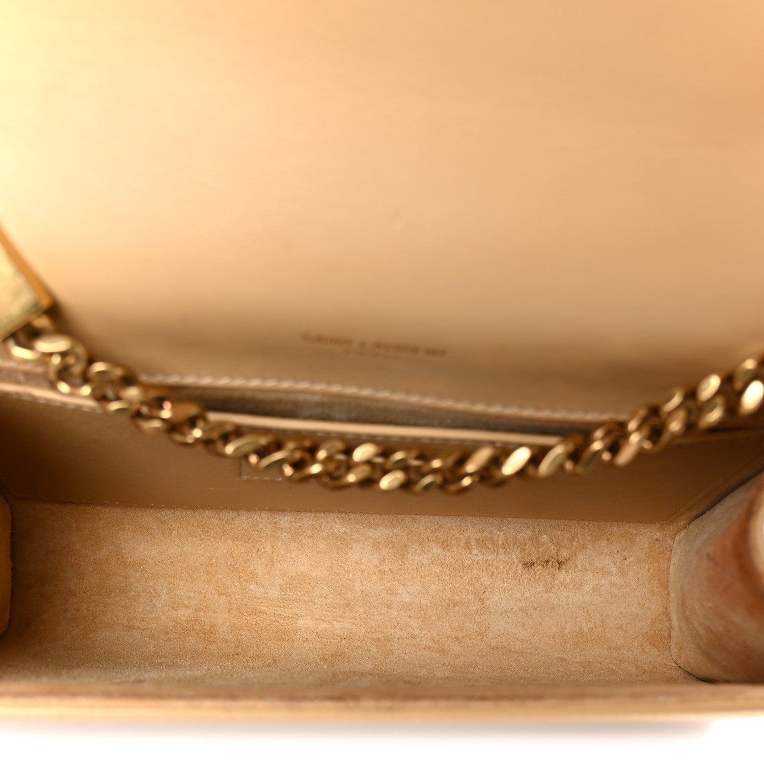 Metallic Calfskin Small Classic Monogram Kate Tassel Satchel Gold