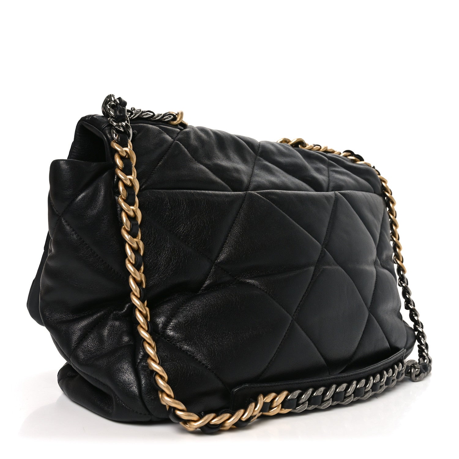 Lambskin Quilted Maxi CHNL 19 Flap Black