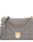 Grained Calfskin Medium D1ORama Flap Bag Gris