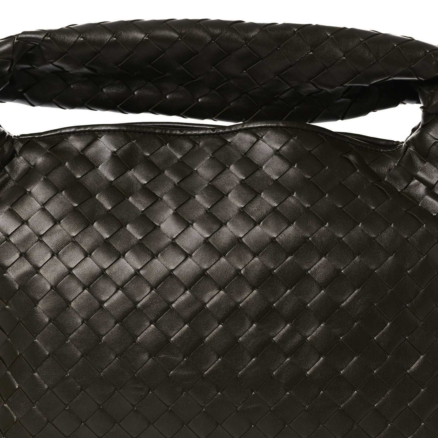 Calfskin Intrecciato Small Hop Kaki