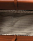 Canvas Calfskin Cushion Tote Taupe