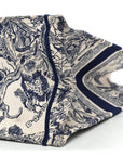 Canvas Embroidered Large D1ORiviera Toile De Jouy Book Tote Blue