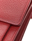Grained Calfskin Medium Monogram Sunset Satchel Red