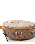 X DISNEY Mini Vintage GG Supreme Monogram Mickey Mouse Round Backpack  Beige Vintage Sun Oil