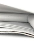 Metallic Crocodile Embossed Calfskin Greca Goddess Wallet On Chain Silver