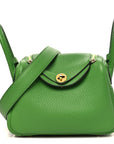 Taurillon Clemence Mini Lindy 20 Vert Yucca