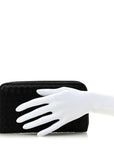 Nappa Intrecciato Zip Around Wallet Black