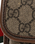GG Supreme Monogram Neo Vintage Web Belt Bag Brown