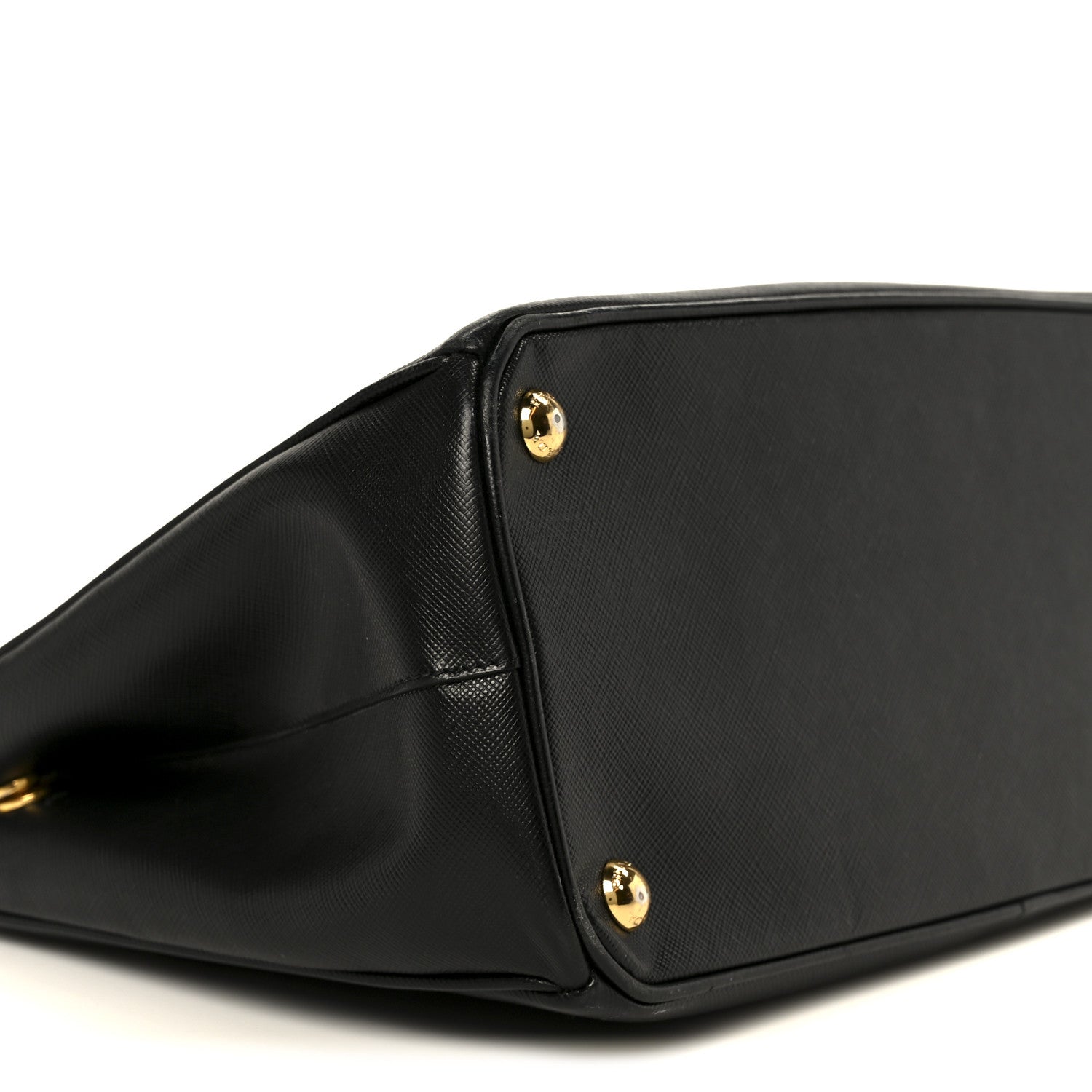 Saffiano Lux Small Galleria Double Zip Tote Black
