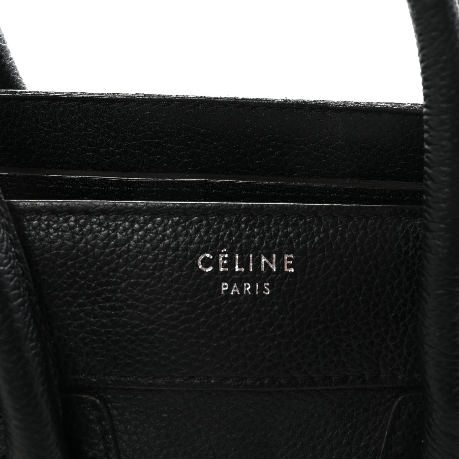 Drummed Calfskin Micro Luggage Black