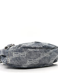 Bleached Denim BB Monogram Le Cagole Shoulder Bag XS Blue