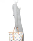 LV X TM Monogram Multicolor Neverfull MM White