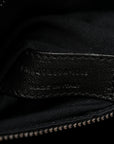 Crinkled Calfskin Matelasse Monogram Medium Niki Chain Satchel Black
