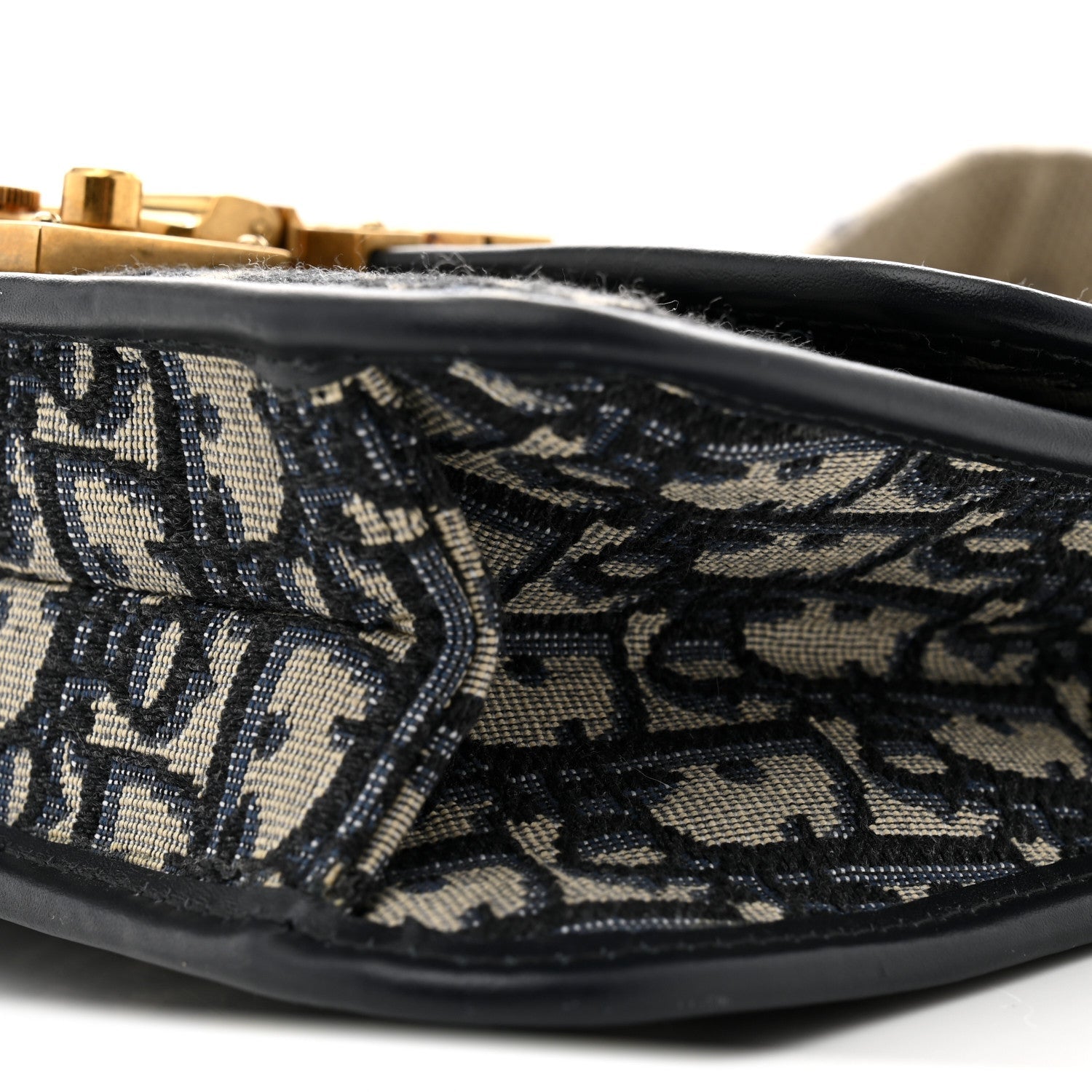 Oblique Small D1ORAddict Flap Bag Navy Blue