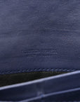 Nappa Intrecciato Continental Flap Wallet Dark Blue