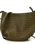 Nappa Intrecciato Crossbody Olive