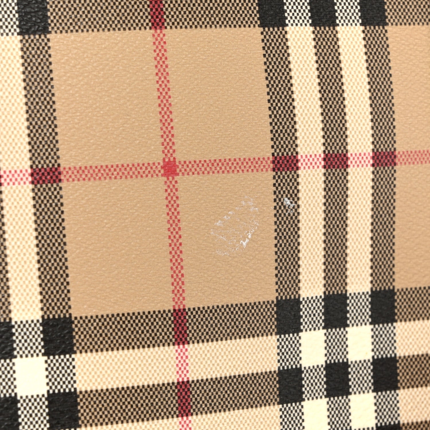 Canvas Vintage Check Calfskin Medium Freya Tote Briar Brown