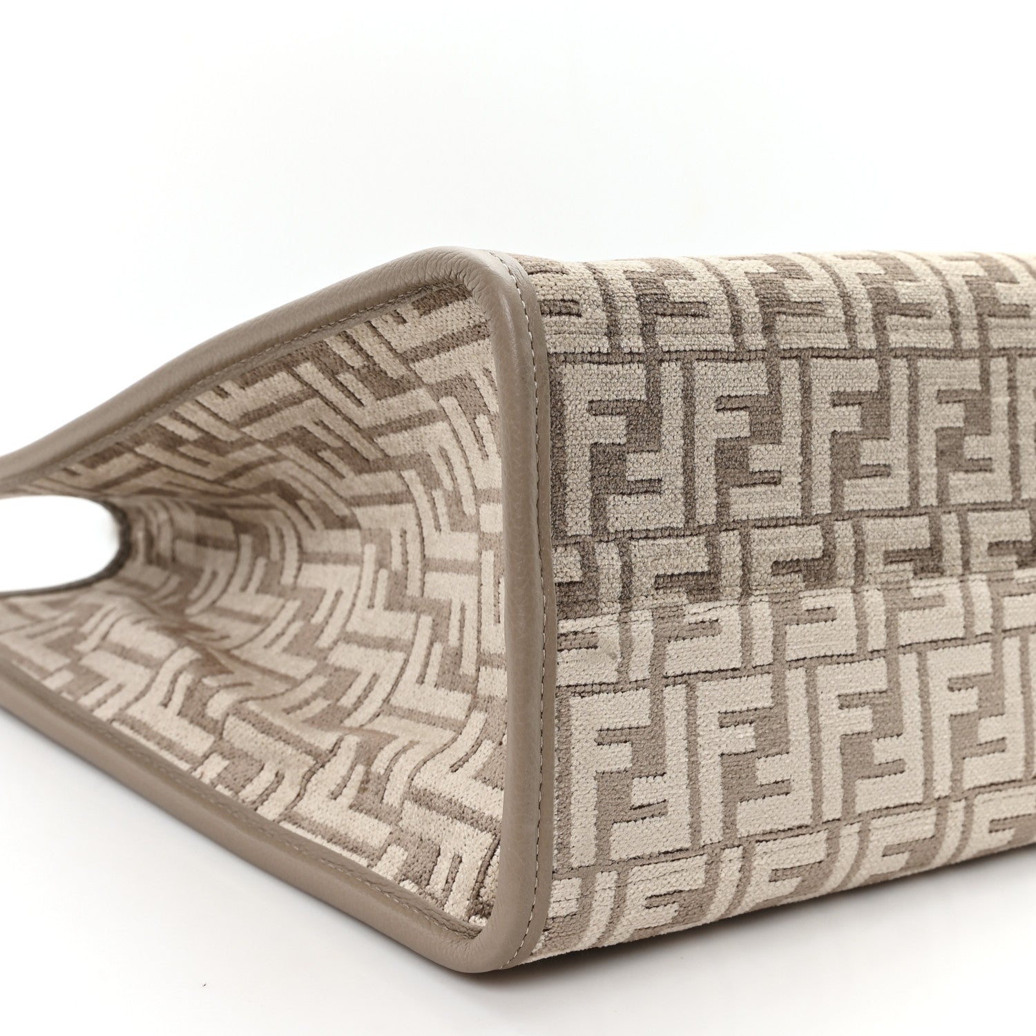 Chenille Vitello Cher FF Medium FNDI Sunshine Shopper Tote Tortora