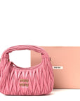 Nappa Matelasse Small Wander Hobo Pink