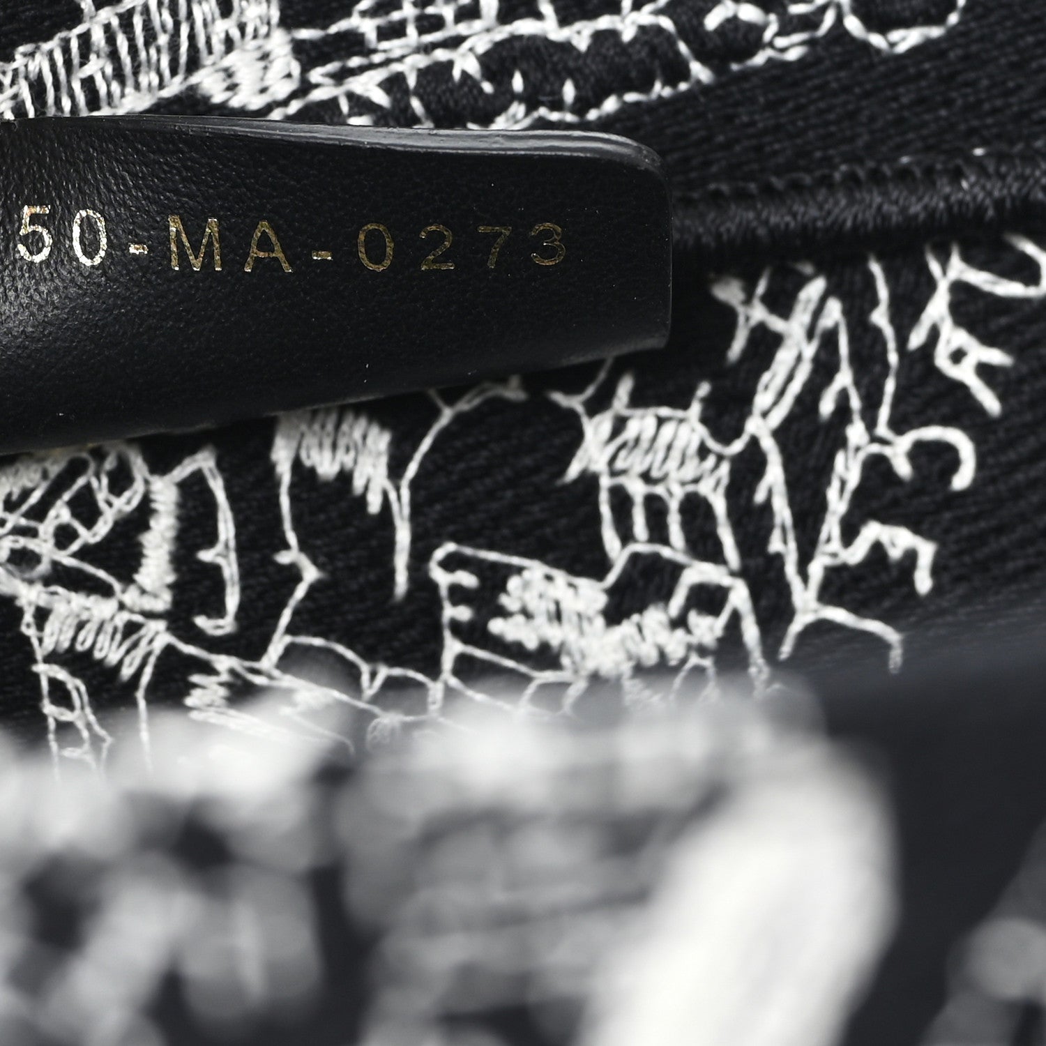Canvas Embroidered Large Plan De Paris Book Tote Black White