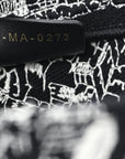 Canvas Embroidered Large Plan De Paris Book Tote Black White