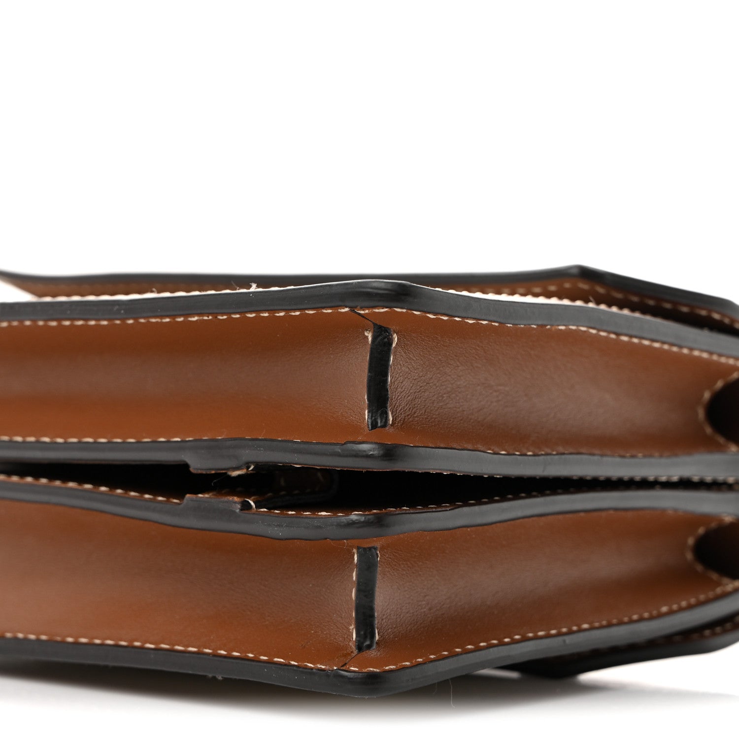 Smooth Calfskin Canvas Horseferry Print Mini Title Bag with Pocket Natural Malt Brown