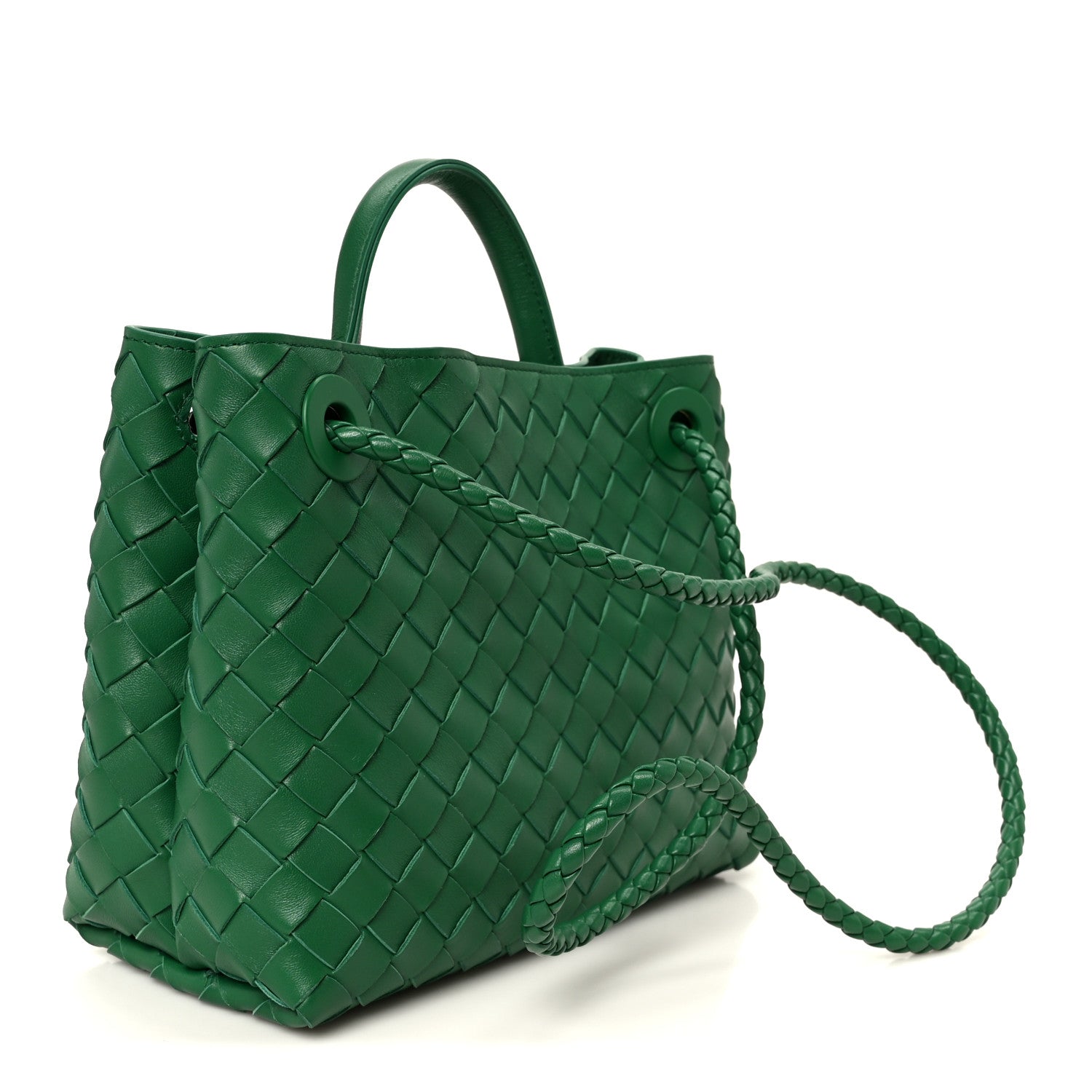 Nappa Intrecciato Small Andiamo Shoulder Bag Jungle