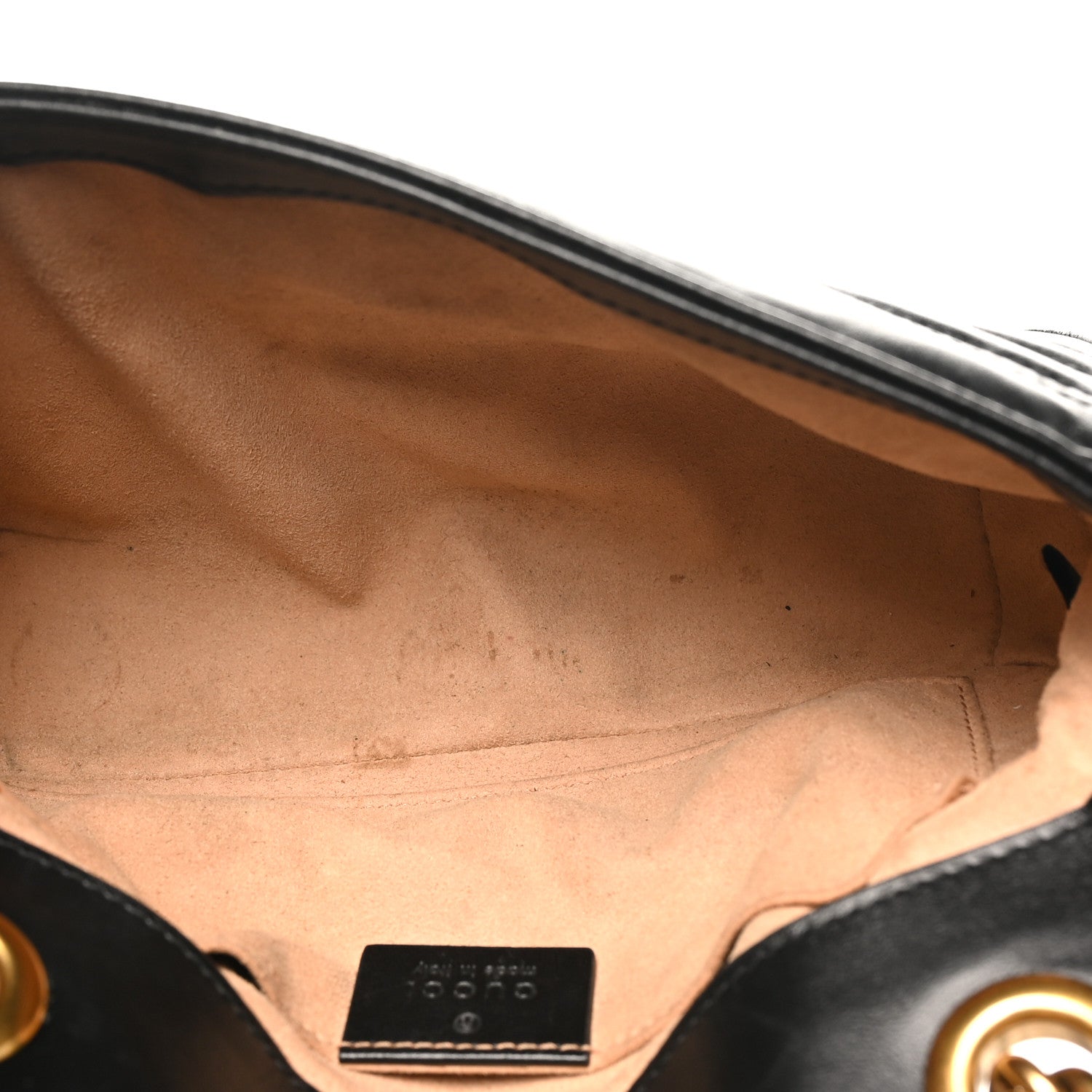 Calfskin Matelasse Mini GG Marmont Shoulder Bag Black
