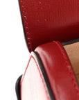 Azalea Calfskin Small Padlock Bamboo Shoulder Bag Romantic Cerise