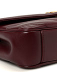 Lambskin Chevron Quilted Small LouLou Rouge Cabernet