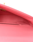 Lambskin Enamel Quilted Pending CC Mini Square Flap Pink