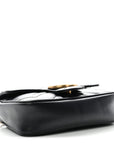 Calfskin Matelasse Super Mini GG Marmont Shoulder Bag Black