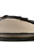 Grained Calfskin Mini Gate Crossbody Bag Light Oat