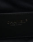 Washed Denim Quilted Mini CHNL 25 Handbag Black