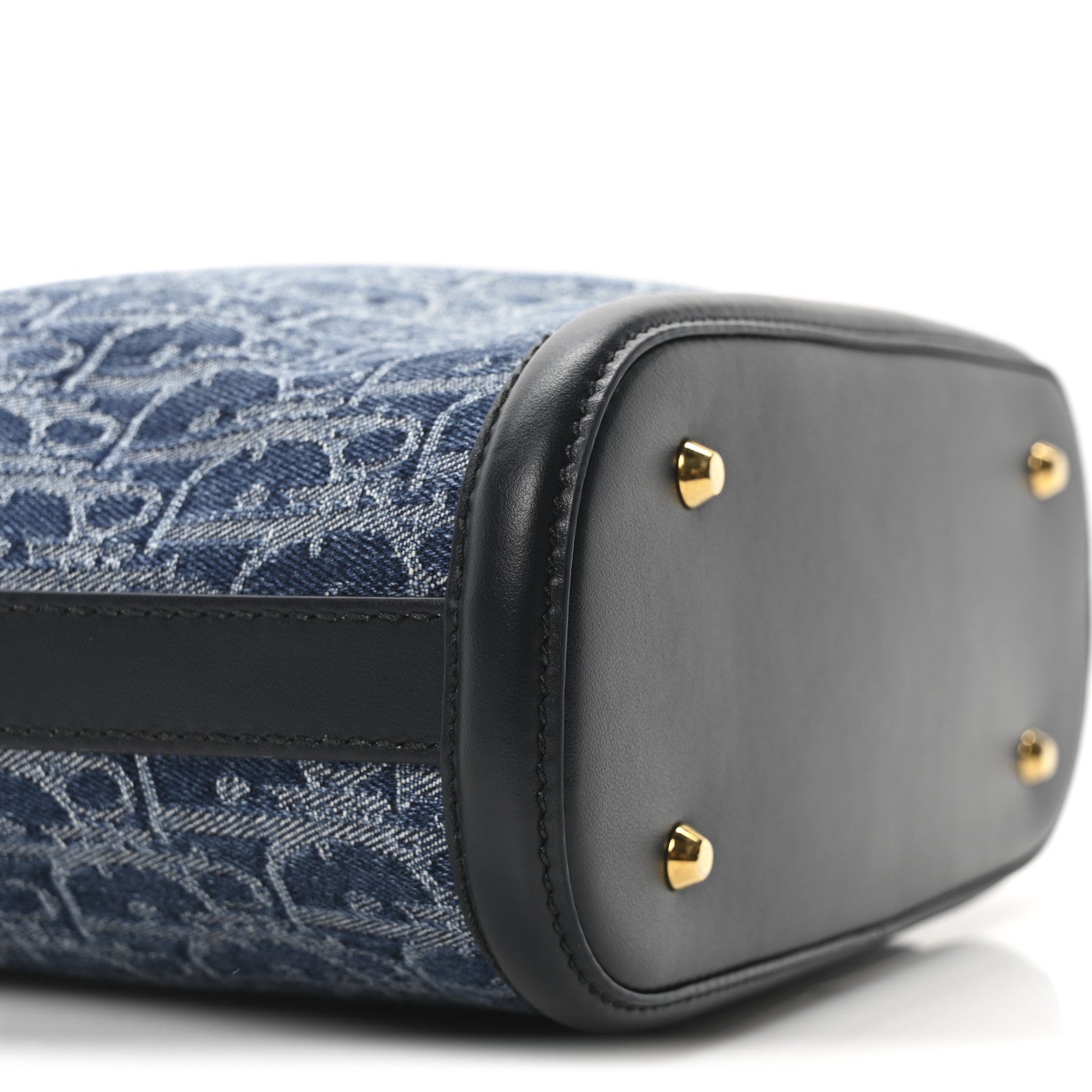 Denim Jacquard Oblique C'est D1OR Bucket Bag Blue