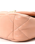 Lambskin Quilted Medium CHNL 19 Flap Beige