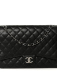 Caviar Quilted Maxi Double Flap Black