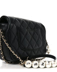 Lambskin Quilted Small My Precious Flap Black