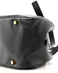 Lambskin Tag Bowling Bag Black