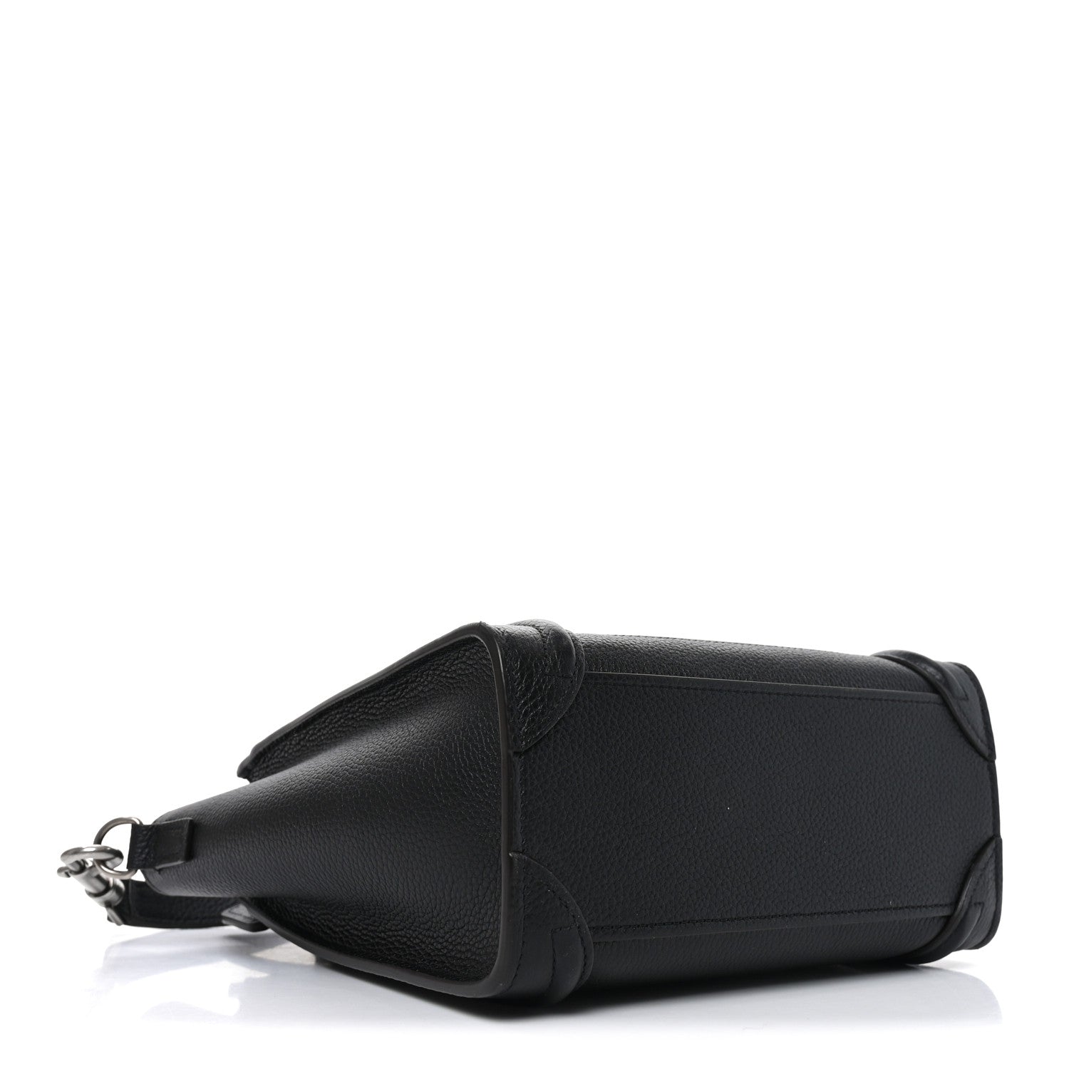 Drummed Calfskin Nano Luggage Black