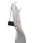 Lambskin Quilted Mini Rectangular Flap Black