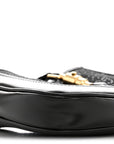 New Canvas Charisma Calfskin Crystal GG Monogram Mini Jackie 1961 Hobo Black